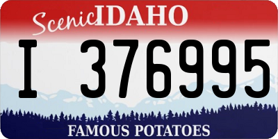 ID license plate I376995