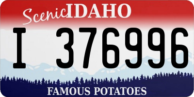 ID license plate I376996
