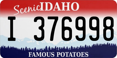 ID license plate I376998
