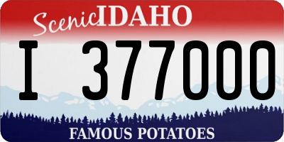 ID license plate I377000