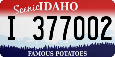 ID license plate I377002