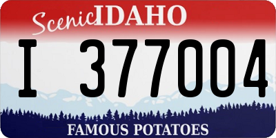 ID license plate I377004