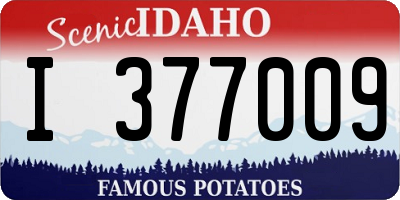 ID license plate I377009