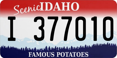 ID license plate I377010