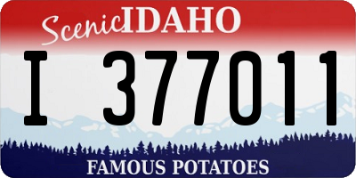 ID license plate I377011