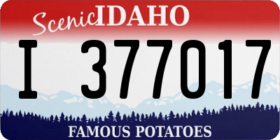 ID license plate I377017