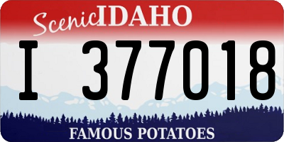 ID license plate I377018