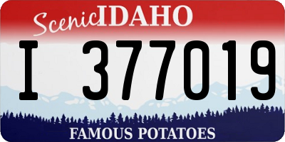 ID license plate I377019