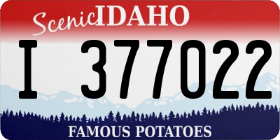 ID license plate I377022