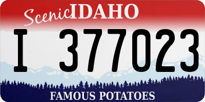 ID license plate I377023