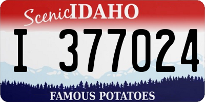 ID license plate I377024