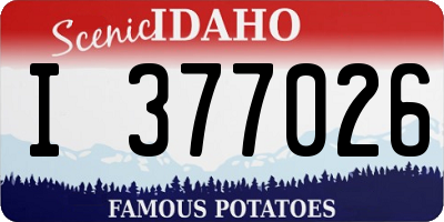 ID license plate I377026