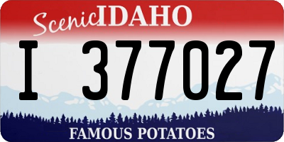 ID license plate I377027