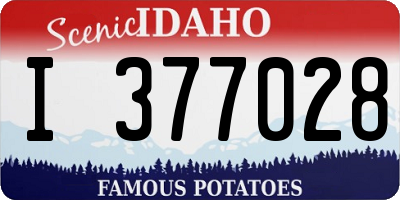 ID license plate I377028