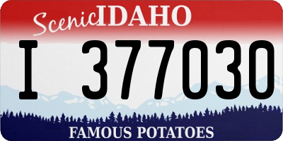 ID license plate I377030