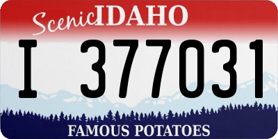 ID license plate I377031