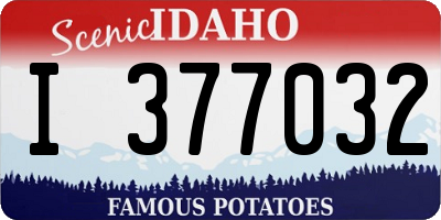 ID license plate I377032
