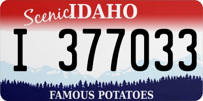 ID license plate I377033