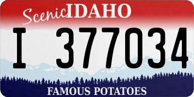 ID license plate I377034