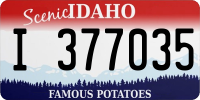 ID license plate I377035
