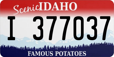 ID license plate I377037