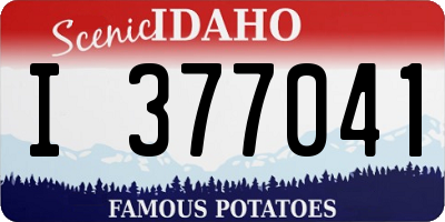 ID license plate I377041