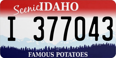 ID license plate I377043