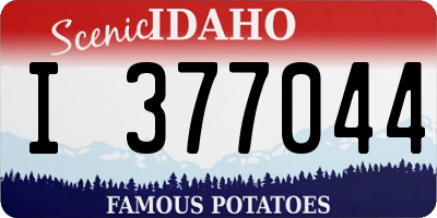 ID license plate I377044