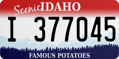 ID license plate I377045