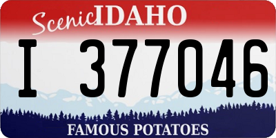 ID license plate I377046