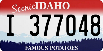 ID license plate I377048