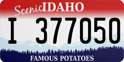 ID license plate I377050