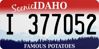 ID license plate I377052