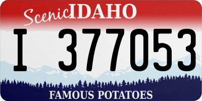 ID license plate I377053