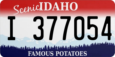 ID license plate I377054