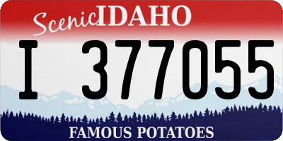 ID license plate I377055