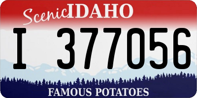 ID license plate I377056