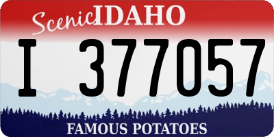 ID license plate I377057