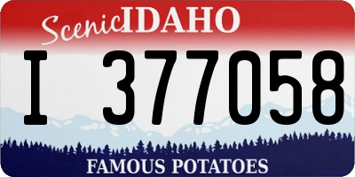ID license plate I377058