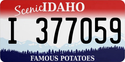 ID license plate I377059