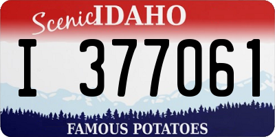 ID license plate I377061