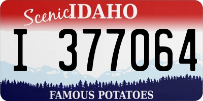 ID license plate I377064