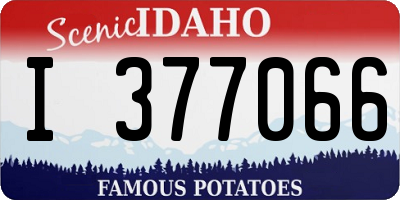 ID license plate I377066