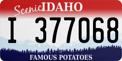 ID license plate I377068