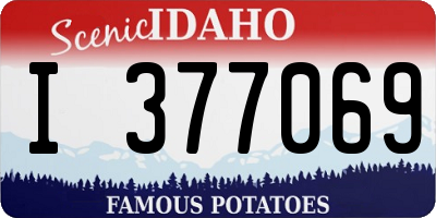 ID license plate I377069