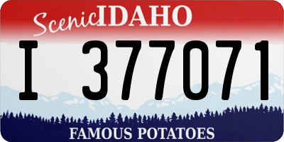 ID license plate I377071