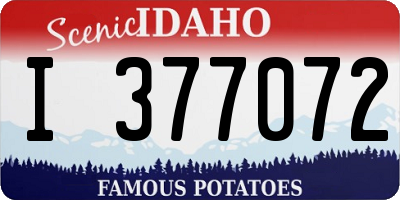 ID license plate I377072
