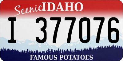 ID license plate I377076