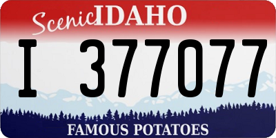 ID license plate I377077