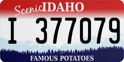ID license plate I377079
